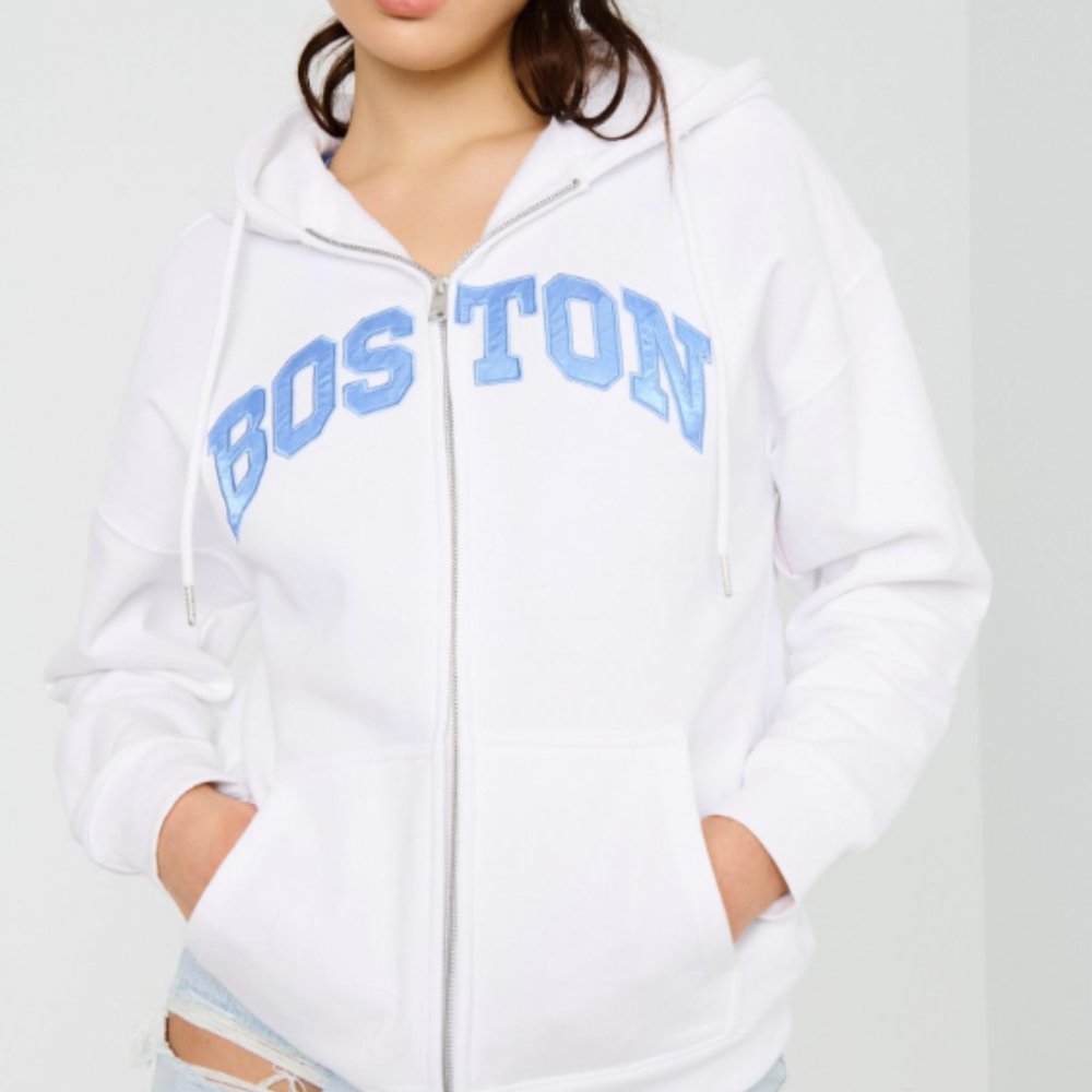 Garage Oversized Zip-up Boston Hoodie